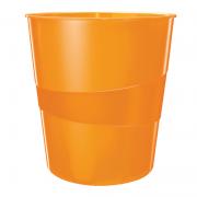 Odpadkový koš Leitz Wow plast 15l  oranžový - klikněte pro více informací